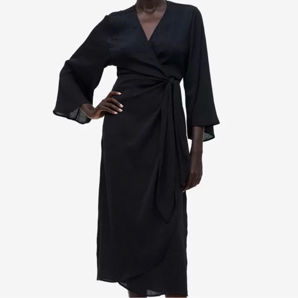 H&M Black Wrap Around dress NWT